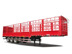 Tri Axles Fence Cargo Semi Trailer Truck/Fencing နောက်တွဲ