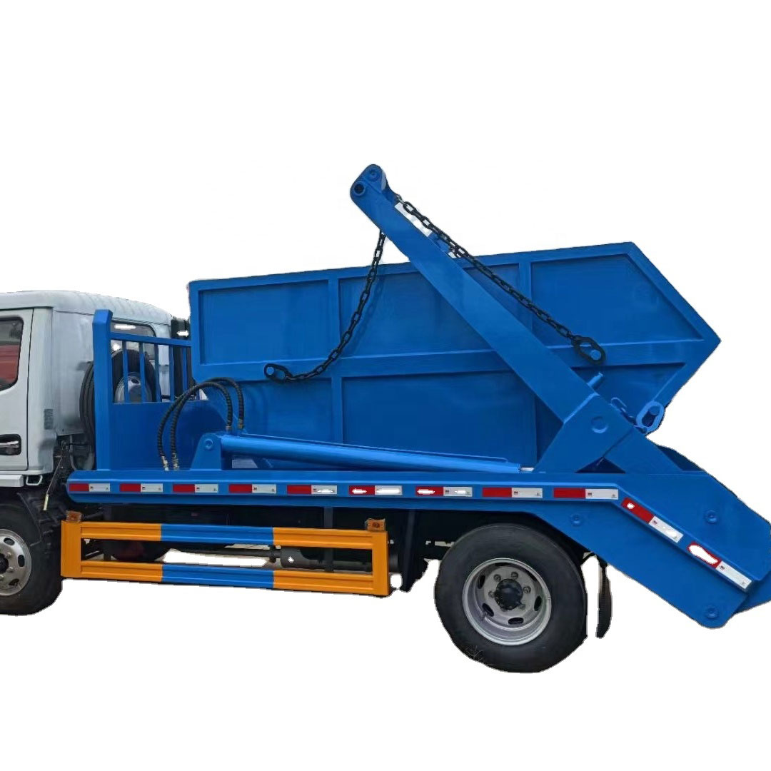 သန့်ရှင်းရေးအတွက် Swing Arm Side Hang Up Type Garbage Truck